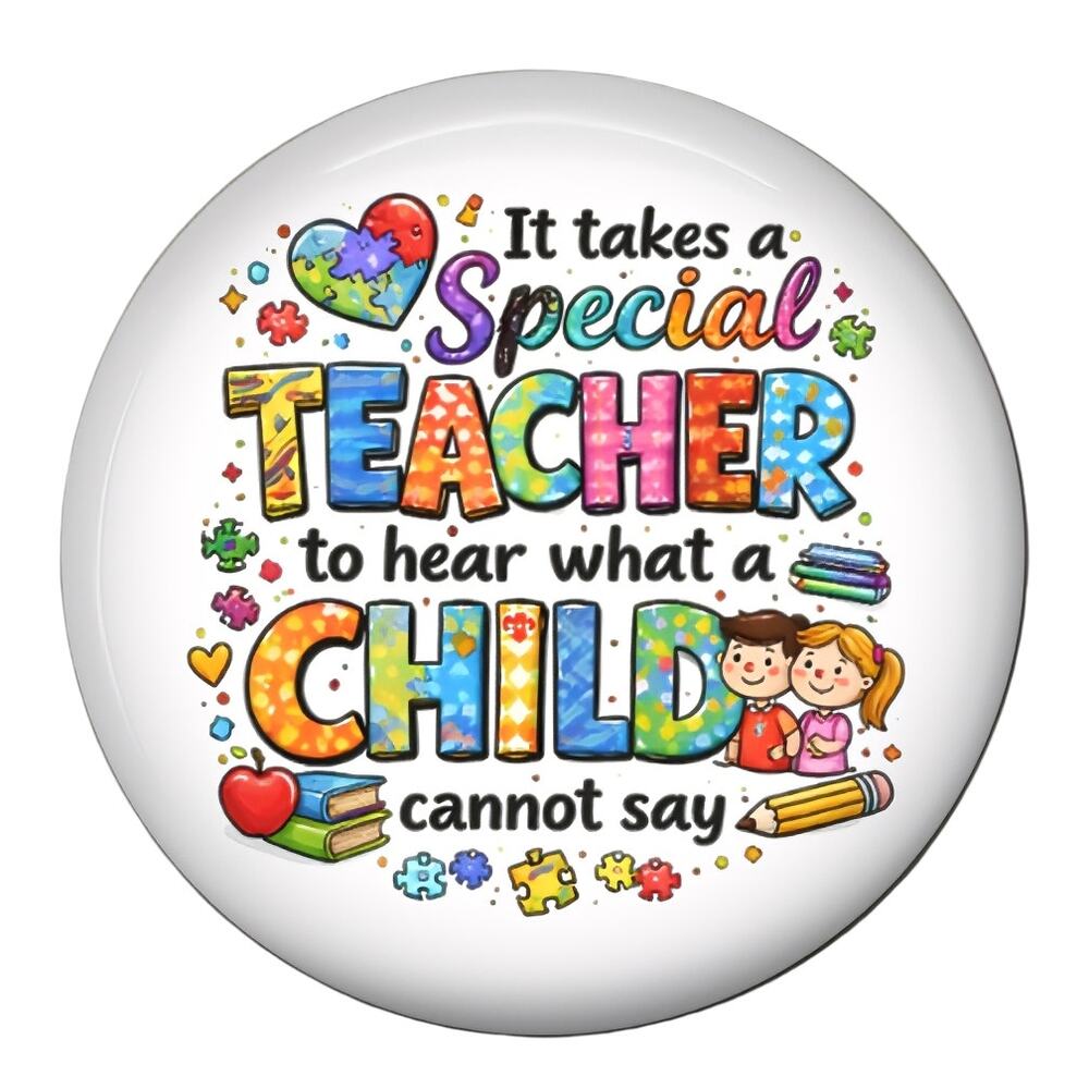 SPED Teacher Badge Reel Special Education Retractable ID Holder Gift - Picture 2 of 3